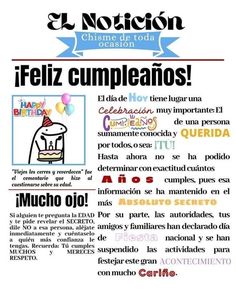 a spanish newspaper with an image of a birthday cake