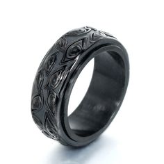 Vintage God Eye Spinner Ring Stainless Steel Black Eye Spinning Ring Size 7-13 Product Description Size available: 7,8,9,10,11,12,13 Packing Included: 1 ring  Come with a free gift jewelry bag. Payment We appreciate your prompt payment and look forward to your business in the future.  Shipping All our items will be shipped to buyer's Ebay address, please confirm your address before you bid. Normally we will ship your order in 5-10 days. Packages will take about 2-3 weeks to arrived after we shipped. Feedback Please let us know before leaving any negative feedback. Please give us the opportunity to resolve any problems and we will try our best to satisfy your needs. Your feedback is very important for us, Positive Feedback and 5 Stars is highly appreciated. Many Thanks!! Black Stainless Steel Engraved Ring As Gift, Black Stainless Steel Engraved Ring For Gift, Black Adjustable Engraved Promise Ring, Black Stainless Steel Rings For Gift, Black Stainless Steel Open Ring, Adjustable Black Engraved Round Ring, Handmade Adjustable Black Engraved Ring, Black Engraved Open Ring For Promise, Black Stainless Steel Ring Jewelry