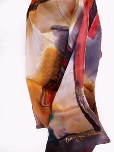 Hand painted silk scarf. Abstract beautiful silk scarf  painted on silk. Exotic silk scarf  Brown and beige elegant accessory for every woman ! Soft silk, luxury scarf, Art accessory!  size 17 by 75 inches= 45 by 180 cm  The scarf is a canvas to me. The art of silk painting is very similar to working with aquarelle. The beauty of the silk and the process of painting on it gives me enormous pleasure and brings a feel of serenity and harmony to my soul. Each scarf is original and one of a kind pie Brown Scarf, Hand Painted Scarves, Brown Scarves, Painted Scarf, Silk Scarf Painting, Luxury Scarves, Hand Painted Silk Scarf, Painted Silk, Brown Silk