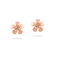 14K Yellow Gold Plumeria Stud Earrings. The Plumeria flower measures approximately 3/8" in width. Island Life Style, Detailed Jewelry, Fine Jewels, Chain Lengths, White Gold, Yellow Gold, Rose Gold, Stud Earrings, Gemstones