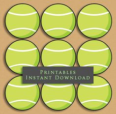 tennis balls with the words printables instant download