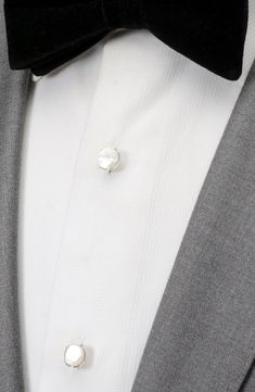 Polished sterling silver and fine mother-of-pearl define a set of charming formal shirt studs. Set of four studs Sterling silver/mother-of-pearl Imported Formal Shirt, Formal Shirts, Pearl Studs, Mother Of Pearl, Cufflinks, Nordstrom, Sterling Silver, Free Shipping, Silver