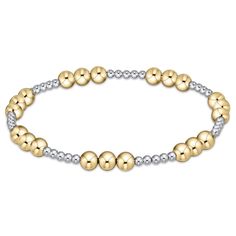 Enewton Design CLASSIC JOY PATTERN BEAD BRACELET Mixed Metal Mixed Metal Bracelets, Headband Jewelry, Silver Shop, Mixed Metals, Gold Filled Jewelry, Roll On, Sterling Silver Bead, Hand Beading, 14kt Gold