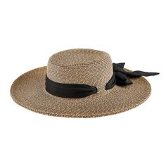 Keep your face shaded out on the water or out on the town with this hat! This wide brim boater features a feminine scarf bow for a charming accent. With three variations available, you're sure to find the perfect hat for your next summer outing. FEATURES 75% paper, 25% polyester Brim Size: 4" Women's One Size UPF 50+ A Upf 50+ Curved Brim Boater Hat For Kentucky Derby, Upf 50+ Brimmed Boater Hat For Kentucky Derby, Short Brim Top Hat For Kentucky Derby, Chic Sun Hat With Bow For Kentucky Derby, Kentucky Derby Top Hat With Short Brim, Chic Boater Hat With Bow And Curved Brim, Chic Boater Hat With Curved Brim And Bow, Upf 50+ Fedora Boater Hat For Kentucky Derby, Chic Brimmed Boater Hat With Bow