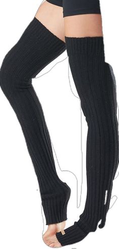 Winter Fitted Leg Warmers For Streetwear, Fitted Leg Warmers For Winter Streetwear, Fitted Full-length Black Leg Warmers, Thigh High Leg Warmers For Streetwear, Knee-high Leg Warmers For Streetwear, Fitted Thigh High Leg Warmers, Trendy Fitted Leg Warmers For Streetwear, Casual Fitted Ribbed Legwear, High Stretch Workout Legwear