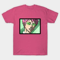 Saiki K had to bring out his annoyed face. -- Choose from our vast selection of Crewneck and V-Neck T-Shirts to match with your favorite design to make the perfect graphic T-Shirt. Pick your favorite: Classic, Boxy, Tri-Blend, V-Neck, or Premium. Customize your color! For men and women. Casual Pink Anime Print T-shirt, Pink Anime Style Tops With Character Print, Anime Style Pink T-shirt With Character Print, Pink Anime Character Print T-shirt, Pink Anime Print T-shirt, Pink Cotton Anime T-shirt, Pink Anime Cotton T-shirt, Casual Anime Print T-shirt For Fans, Annoyed Face