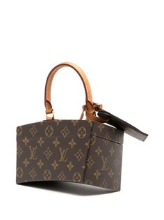 Louis Vuitton Pre-Owned 2014 Monogram Twisted Box two-way Handbag - Farfetch Sac Louis Vuitton, Louis Vuitton Sac, Chanel 2, How To Make Handbags, Vuitton Bag, Ballet Flat Shoes, Boots For Sale, Accessories Branding, Canvas Leather