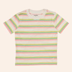 The Azores tee is made from organic cotton slub jersey and comes in an array of prints, stripes, and graphics. This tee is endlessly versatile and pairs perfectly with the Maui shorts. We love the mutli-stripes and the sweet surf print that will conjure memories of the beach and summer sun. 100% Organic Cotton Playful Everyday T-shirt For Spring, Everyday Horizontal Stripe Short Sleeve T-shirt, White Horizontal Stripe T-shirt For Summer, White T-shirt With Horizontal Stripes For Summer, White T-shirt With Contrast Stripes For Summer, White Contrast Stripes T-shirt For Summer, Summer Cotton T-shirt With Horizontal Stripes, Striped T-shirt With Contrast Stripes For Summer, Casual Horizontal Stripe Pattern T-shirt For Everyday