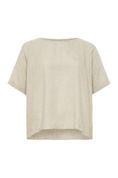 Our best-selling Hi-Lo Tee is minimally oversized but perfectly styled for a relaxed t-shirt look; it has become a BECASA classic. It's the ideal t-shirt style to wear with everything — from jeans and shorts to French tucked in your favorite skirt or pareo. Dropped hem on back, shorter front panel - both below the waistline At elbow length sleeve Loose fit Pullover style Mid-weight linen Studio Model in Natural is 5'9" and is wearing a Small Studio Model in Summer Blue is 5'8" and is wearing a S Effortless Summer T-shirt For Casual Gatherings, Relaxed Fit Tops With Shirttail Hem, Relaxed Fit Top With Shirttail Hem, Relaxed Fit Shirttail Hem Top, Effortless Relaxed Fit Top With Shirttail Hem, Casual Relaxed Fit Crew Neck Top, Summer Basic T-shirt With Relaxed Fit, Relaxed Short Sleeve Top For Summer, Relaxed Everyday Tops With Shirttail Hem