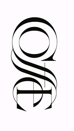 the letter s is made up of black lines and letters that appear to be curved