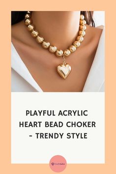 Embrace playful charm 🌼 with our Acrylic Heart Bead Choker. Perfect for adding a trendy twist to your jewelry collection. This necklace features delightful heart pendants and chic beads. Shop now at OutfitGalore.com for this fashionable accessory! 💫 Party Beaded Necklaces With Heart Beads, Trendy Heart Beads Necklace For Party, Trendy Necklaces For Valentine's Day, Trendy Heart Choker Necklace For Valentine's Day, Trendy Heart Beads Choker Jewelry, Trendy Heart Beads Choker, Trendy Party Beaded Necklace With Heart Beads, Heart-shaped Beaded Necklace For Parties, Heart Beaded Necklaces For Parties