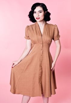 Manhattan Dress - Camel – Heart of Haute Classic Wardrobe Pieces, Shifting Script, Northwest Style, Pleated Collar, Lindy Hop, Twirl Skirt, Plushie Patterns, Unfortunate Events, Wardrobe Pieces