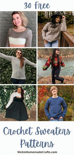 the crochet sweaters patterns are easy to make