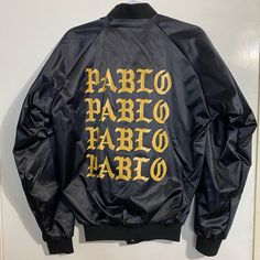 Only Worn A Few Times. In Perfect Conditions Kanye West Pablo Pop-Up Satin Bomber Jacket In Black. Yeezy Jacket, Kanye West Pablo, Yeezy Black, Mens Yeezy, Kanye West, Pop Up, Mens Jackets, Bomber Jacket, Jackets & Coats