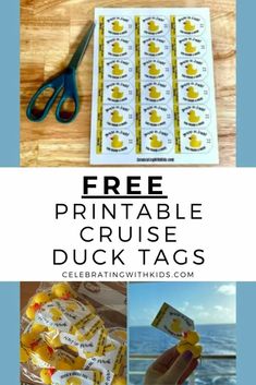 free printable cruise duck tags for the kids to use on their boat or ship