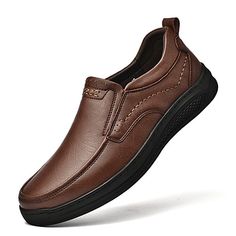 Category:Loafers  Slip-Ons; Upper Materials:Leather,Nappa Leather; Season:Winter,Fall; Gender:Men's; Toe Shape:Round Toe; Style:British,Business,Casual,Classic; Outsole Materials:TPU (Thermoplastic Polyurethane),TPR (Thermoplastic Rubber); Occasion:Party  Evening,Daily; Closure Type:Loafer; Function:Wear Proof,Shock Absorbing,Non-slipping; Pattern:Solid Colored; Shipping Weight:0.54; Listing Date:09/16/2021; 2021 Trends:Leather Shoes,Comfort Loafers; Foot Length:; SizeChart1_ID:2:165809; Size ch Luxury Casual Leather Slip-ons, Plus Size Leather, Shoes For School, Mens Fashion Casual Shoes, Vintage Business, Shoes Outfit Fashion, Mens Leather Sandals, Leather Loafer Shoes, Latest Shoe Trends