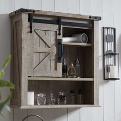 PRICES MAY VARY. [BATHROOM ORGANIZER] 23.5"L × 7.8"W × 24"H, This elegant wall-mounted storage cabinet is a versatile and practical way to save precious floor space in your lovely bathroom, generating a space for small toiletries and bathroom clutter [FARMHOUSE RUSTIC STYLE] Made of a blend of sturdy engineered wood with weathered natural wood grain for an abundance of classic farmhouse aesthetic. The sliding barn door with smooth railing tracks could not only ensure the simple pulling convenien Farmhouse Medicine Cabinet, Farmhouse Medicine Cabinets, Bathroom Cabinets Over Toilet, Bathroom Wall Cabinet, Bathroom Cabinet Organization, Over Toilet, Bathroom Wall Cabinets, Storage Cabinet Shelves, Wall Mounted Cabinet