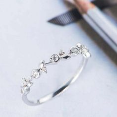 a close up of a ring on a table