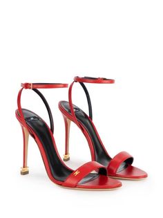 Elisabetta Franchi 105mm Étoile Nappa Leather Sandals - Farfetch Buckle Shoes, Iconic Bags, Demi Fine Jewelry, Suede Sandals, Leather Buckle, Fine Earrings, Ballet Flat Shoes, Pump Sandals, Metallic Logo