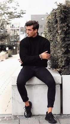 Outfits For Teenage Guys, Herren Style, Haircut Style, Black Athletic Shoes, Best Mens Fashion, Winter Outfits Men, Trendy Street Style, Stylish Mens Outfits