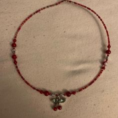 Brand New, Never Used With No Markings Or Stains On Item. Garnet Beaded Necklace, Autumn Accessories Jewelry, Casual Red Beaded Chain Jewelry, Adjustable Red Beaded Casual Necklaces, Adjustable Red Casual Beaded Necklaces, Casual Red Beaded Necklaces, Adjustable Casual Red Beaded Necklaces, Casual Adjustable Red Beaded Necklaces, Casual Red Beaded Necklace With Tiny Beads