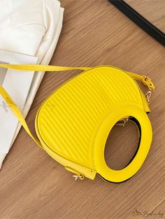 Bird in Bag - Versatile Texture Shoulder Crossbody Bag - Stylish Saddle Bag for Travel, Shopping, and More - Unique and Fashionable Shape Portable Yellow Crossbody Shoulder Bag, Yellow Portable Satchel Bag, Trendy Portable Yellow Bags, Yellow Crossbody Satchel For Everyday Use, Yellow Crossbody Bag For Errands, Yellow Crossbody Satchel For Errands, Yellow Handheld Bags For Errands, Yellow Crossbody Bucket Bag For Errands, Bag For Travel