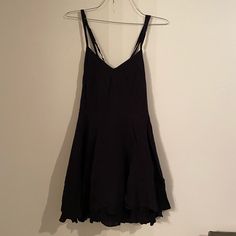 Never Worn Urban Outfitters Black Dress. Zipper On The Back. Elegant Black A-line Sundress, Chic Black Sundress For Casual Wear, Kimchi Blue Dress, Urban Dresses, Urban Outfitters Dress, Kimchi Blue, Dress Zipper, Kimchi, The Back