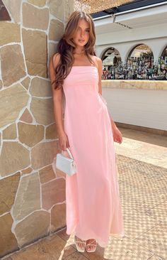 New Message Prom Event, Flowy Gown, Pink Maxi, Beginning Boutique, White Heels, Strapless Tops, Pink Maxi Dress, Shop Maxi Dresses, The Princess