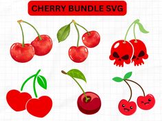 the cherry bundle svg is ready to be cut into pieces