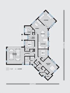 the floor plan for a two story house