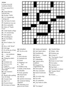 the crossword puzzle is shown in black and white