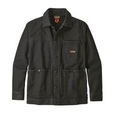 M's Iron Forge Hemp® Canvas Chore Coat, Ink Black (INBK) Outdoor Utility Jacket With Double-needle Sleeve, Utility Cotton Outerwear For Outdoor Work, Cotton Utility Outerwear For Outdoor Work, Rugged Cotton Outerwear For Work, Everyday Cotton Outerwear With Double-needle Sleeve, Patagonia Cotton Outerwear For Fall, Rugged Cotton Outerwear With Multiple Pockets, Cotton Utility Jacket With Double-needle Sleeve For Work, Patagonia Cotton Outdoor Outerwear