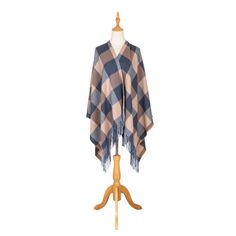 Need something to add to your wardrobe? Our Maddie poncho is just that! A perfect addition to any outfit and a quick grab to keep you nice and warm. Features : 100% acrylic 55" x 63" , 4" fringe Open front large check plaid poncho with fringe at ends Poncho Scarf, Open Front Poncho, San Diego Hat, Plaid Poncho, Fall Hats, Bandana Scarf, Scarf Poncho, Woman Weaving, Tractor Supply