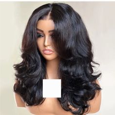 100% Human Hair Wig... Knots Have Been Bleached And Hair Has Been Dyed Jet Black. Additional Pictures Will Be Added.. Never Worn Only Tried On Wavy With Curtain Bangs, Layered Curtain Bangs, Curtain Bangs Wavy, Long Hair Wigs, 100 Human Hair Wigs, Wig Stand, Raw Hair, Lace Closure Wig, Closure Wig