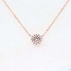 Sunflower Necklace for Women/Real Diamond Necklace/14k Solid | Etsy Rose Gold Wedding Necklaces With Diamond Accents, Wedding Rose Gold Necklace With Diamond Accents, Rose Gold Wedding Necklace With Diamond Accents, Rose Gold Diamond Accent Wedding Necklace, Fine Jewelry Rose Gold Necklace With Halo Design, Rose Gold Diamond Cut Necklace For Wedding, Silver 14k Gold Diamond Necklace For Wedding, Timeless Flower Pendant Necklace For Anniversary, Timeless Flower Pendant Jewelry For Wedding