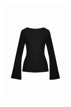 Indulge in elegance with our top. Made with premium spandex, this top hugs your curves for a flattering silhouette. The long sleeves add sophistication, making it perfect for any occasion. Elevate your wardrobe with this luxurious and exclusive piece. Mean Blvd, Silky Top, Spandex Top, Monochrome Color, Flared Sleeves, Special Features, Sleeve Styles, Long Sleeve Tops, White And Black