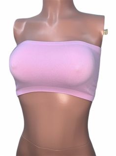 Pink Boyshorts, Pink Tube Top, Strapless Shirt, Outfits 2000s, Girly Girl Outfits, Strapless Crop Top, Swag Girl Style, Bandeau Bra, Dress Up Dolls