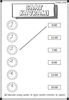 a printable worksheet for telling time