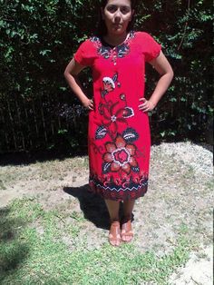 Long red Polynesian dress,red,black,dress Traditional Red Dress For Vacation, African Maternity, African Maternity Dresses, Polynesian Dress, Red Black Dress, Long Red, Knitted Poncho, Dress Measurements, Dress Red