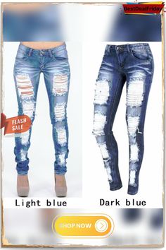 Skinny Ripped Jeans New Fashion Women Pants Boyfriend Jeans S-xxl Mid-rise Distressed Pants For Fall, Fall Stretch Distressed Pants, Distressed Stretch Jeans For Night Out, Stretch Distressed Jeans For Night Out, Distressed Bottoms For Fall Night Out, Distressed Bottoms For Night Out In Fall, Mid-rise Non-stretch Distressed Pants, Trendy Ripped Pants For Night Out, Trendy Stretch Distressed Pants