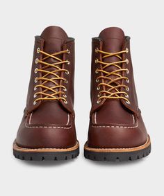 *Please note that we are only able to ship Red Wing within the United States* The Roughneck stands out as a rugged 6-inch moc with Vibram®'s original lug outsoles for aggressive, all-season traction. True to its name, the Roughneck stands up to heavy wear and lasts for years. The Roughneck was born from a boot first m Outdoor Work Boots With Vibram Sole And Moc Toe, Goodyear Welt Moc Toe Lace-up Boots For Outdoor Work, Rugged Work Boots With Vibram Sole And Moc Toe, Rugged Combat Boots With Vibram Sole And Moc Toe, Rugged Moto Boots With Rubber Sole And Moc Toe, Rugged Moto Boots With Moc Toe And Rubber Sole, Outdoor Chukka Boots With Goodyear Welt And Moc Toe, Fall Combat Boots With Vibram Sole And Moc Toe, Classic Hiking Boots With Vibram Sole And Moc Toe