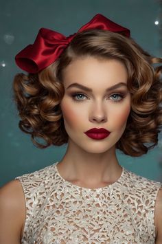 Edgy Retro waves Christmas hairstyle for Classic Glamour 🍃 Edgy Retro, Framing Highlights