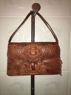 Vintage Crocodile Purse “Needs Repairs Read”. Condition is "Pre-owned". Shipped with USPS Priority Mail. All side seems need sewing. All hide is in tact In M4 Crocodile Purse, Free Items, Priority Mail, Repair, Purse, Shoulder Bag, Sewing