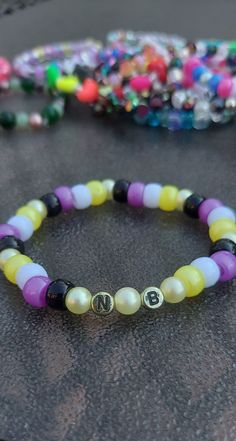 Pride Friendship Bracelet, Black Alphabet, Nonbinary Flag, Pride Flag Colors, Pride Bracelet, Alphabet Beads, Trans Pride, L Alphabet, Lgbtq Pride