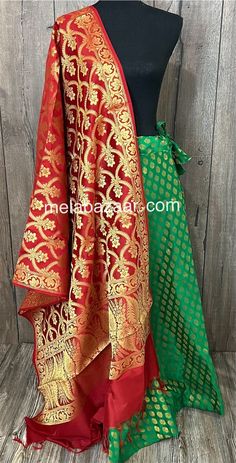 Set of Banarsi dupatta and brocade skirt with a big flare. Skirt Length: 40 inches  Skirt Waist : Drawstring waistband, One size ( fits upto 38 inches waist) Festive Sharara With Sheer Dupatta, Red Banarasi Silk Lehenga With Sheer Dupatta, Bollywood Style Traditional Wear With Dupatta And Long Skirt, Traditional Drape Skirt For Eid, Traditional Long Skirt Wear For Eid, Festive Flared Skirt With Pallu, Festive Art Silk Skirt With Traditional Drape, Festive Long Skirt Anarkali Set With Dupatta, Traditional Long Anarkali Set With Dupatta