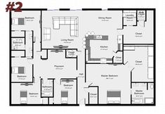 two bedroom apartment floor plan with 2 bathrooms