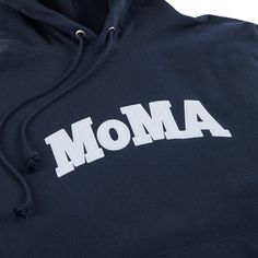 MoMA Exclusive: Champion first produced this hoodie sweatshirt in the 1930s to keep athletes warm during training. Our version has �MoMA� appliqu�d in classic college-style lettering. The MoMA Champion Hoodie was first produced in connection with MoMA's 2017 exhibition Items: Is Fashion Modern? An original version of the Champion Hoodie from the 1980s is an object in MoMA's collection. Collegiate Logo Print Hoodie Sweatshirt, Collegiate Hoodie With Logo Print, Collegiate Hoodie Sweatshirt With Logo Print, Collegiate Style Hoodie Sweatshirt With Logo Print, Athleisure Hoodie With Logo Print For College, Collegiate Hoodie With Logo Print For Sports Events, Varsity Cotton Hoodie With Logo Print, Cotton Varsity Hoodie With Logo Print, Cotton Hoodie With Letter Print For Campus