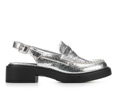 Women's Soda Tarot-S Shoes in Silver Crinkle Size 8.5 Size 10, Size 7, Size 6, Women Shoes, Silver