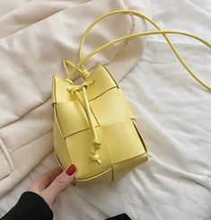 Lining Material: Synthetic Leather Main Material: PU Size: 18cm*12cm*12cm Synthetic Leather, The Fashion, Fashion Bags, Yellow, Leather