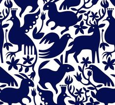 an image of birds and deers on a white background with blue border around them